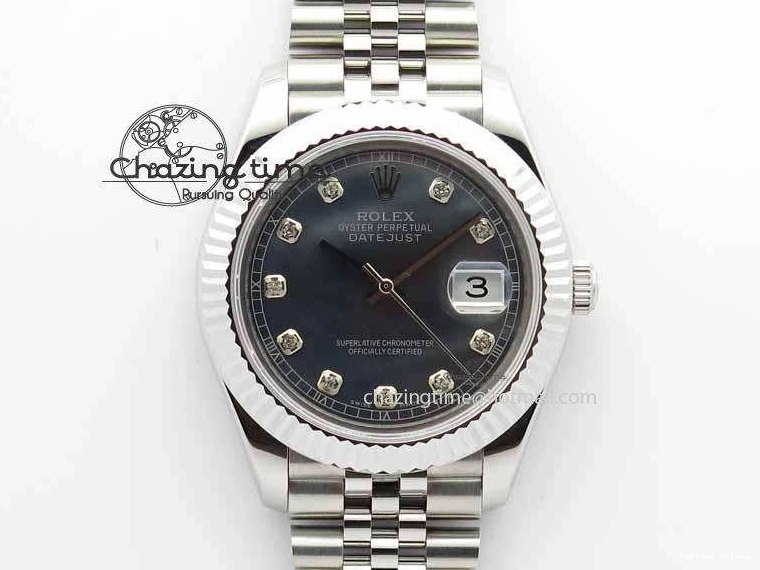 0129 Trendy DateJust II 41mm BP Maker Best Edition Black MOP Diamonds Dial On New Version Jubilee Bracelet A 3622